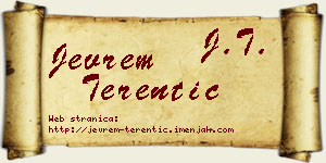 Jevrem Terentić vizit kartica
